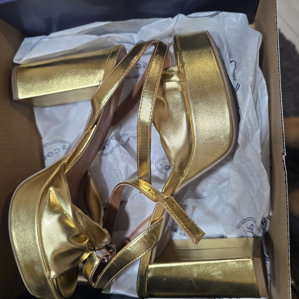 Gold Platform Heels